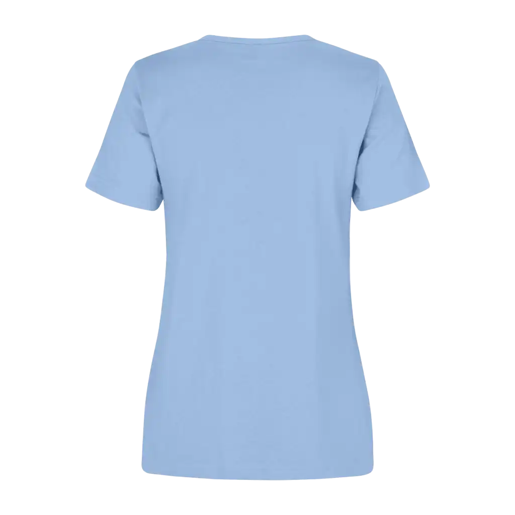 Vaaleansininen PRO Wear naisten T-paita ID® 0312 – takakuva, istuva leikkaus ja naisellinen malli