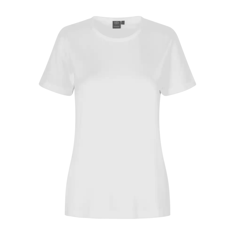 Valkoinen PRO Wear naisten T-paita ID® 0312 – klassinen valkoinen t-paita omalla logolla