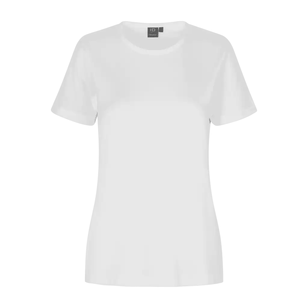 Valkoinen PRO Wear naisten T-paita ID® 0312 – klassinen valkoinen t-paita omalla logolla