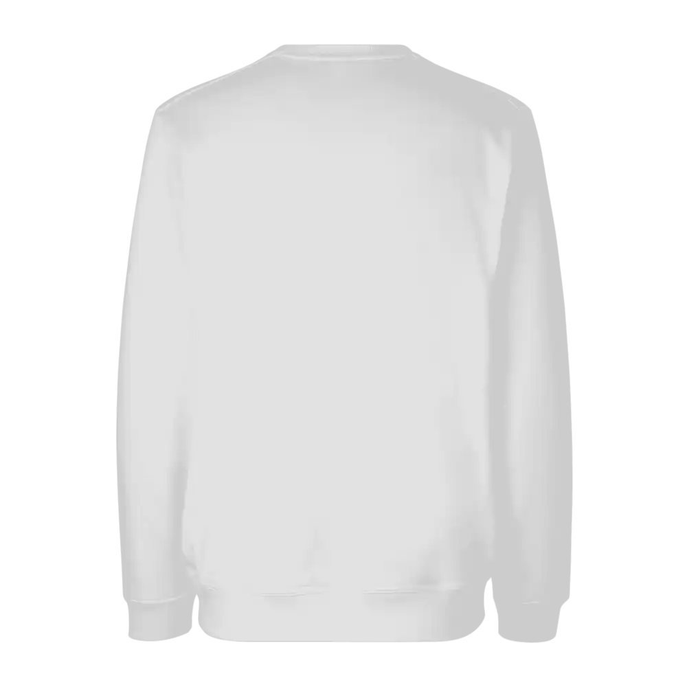 Miesten PRO Wear CARE collegepaita valkoinen takakuva omalla logolla | ZigiZagi