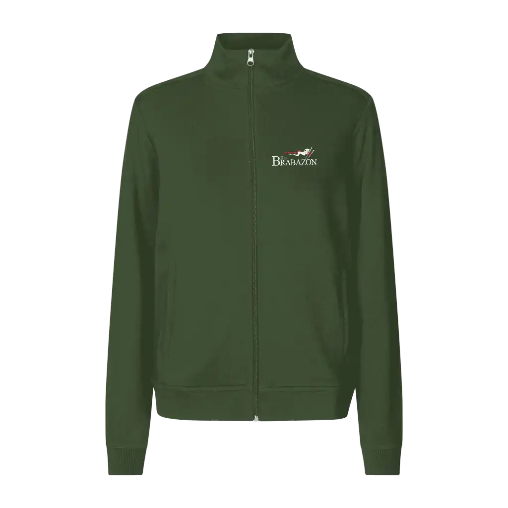 Bottle Green PRO Wear CARE naisten työ colllegetakki ID cardigan omalla logolla – edestä