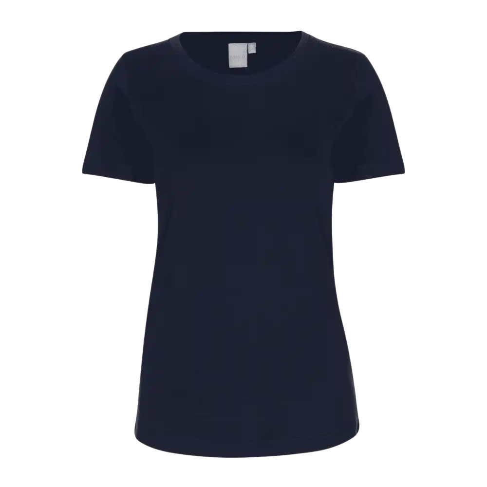 Navy naisten Interlock T-paita ID® 0508 – klassinen laadukas t-paita painettuna omalla logolla