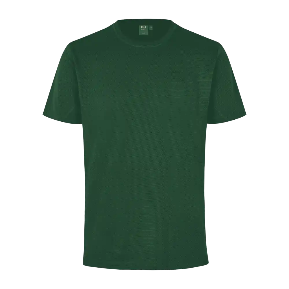 ID® T-shirt Lyocell 0528 Bottle Green – ekologinen ja antibakteerinen miesten T-paita logolla, valmistettu TENCEL™-kuiduista