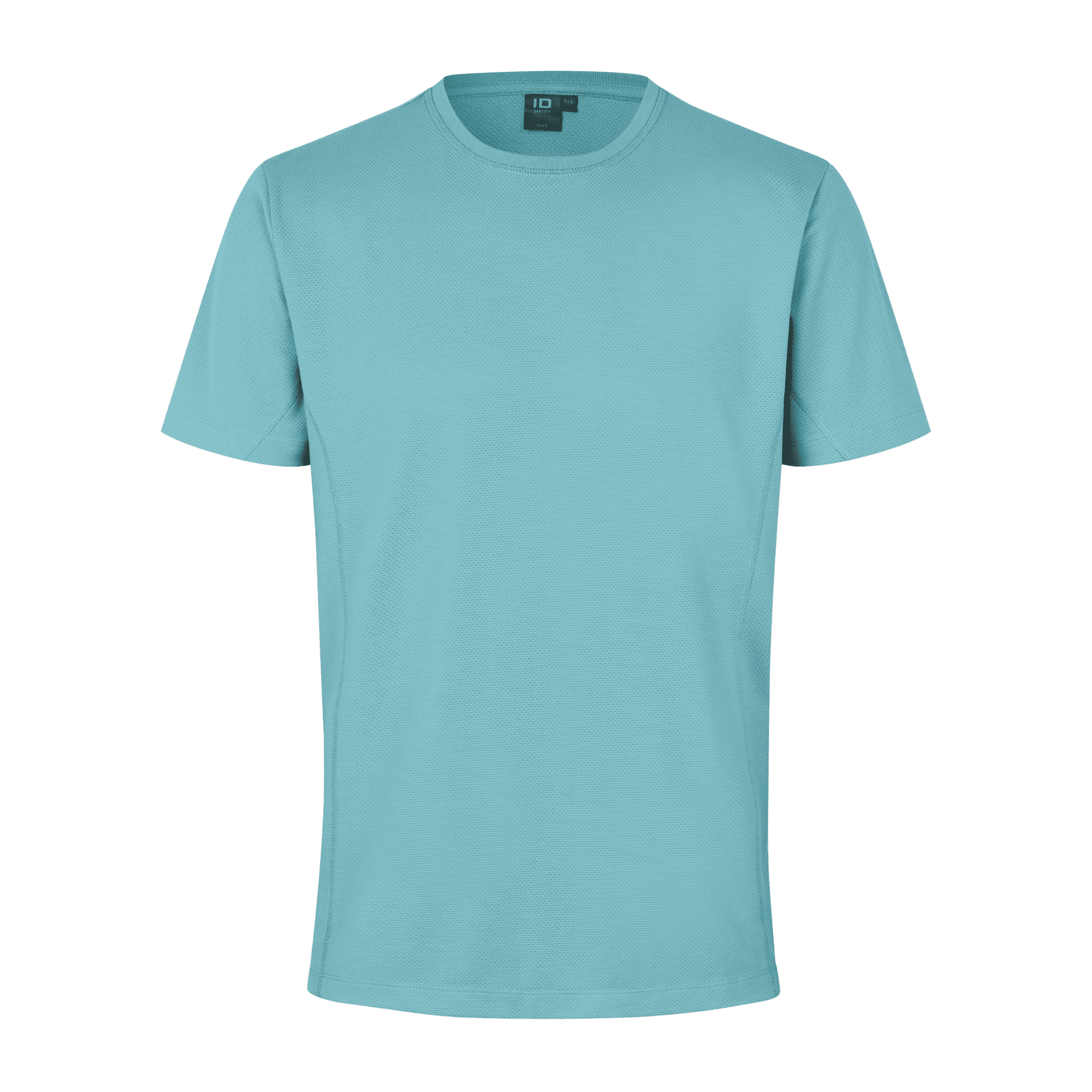 ID® T-shirt Lyocell 0528 Dusty Aqua – pehmeä ja hengittävä miesten T-paita omalla logolla, valmistettu vastuullisesta Lyocell-sekoitteesta