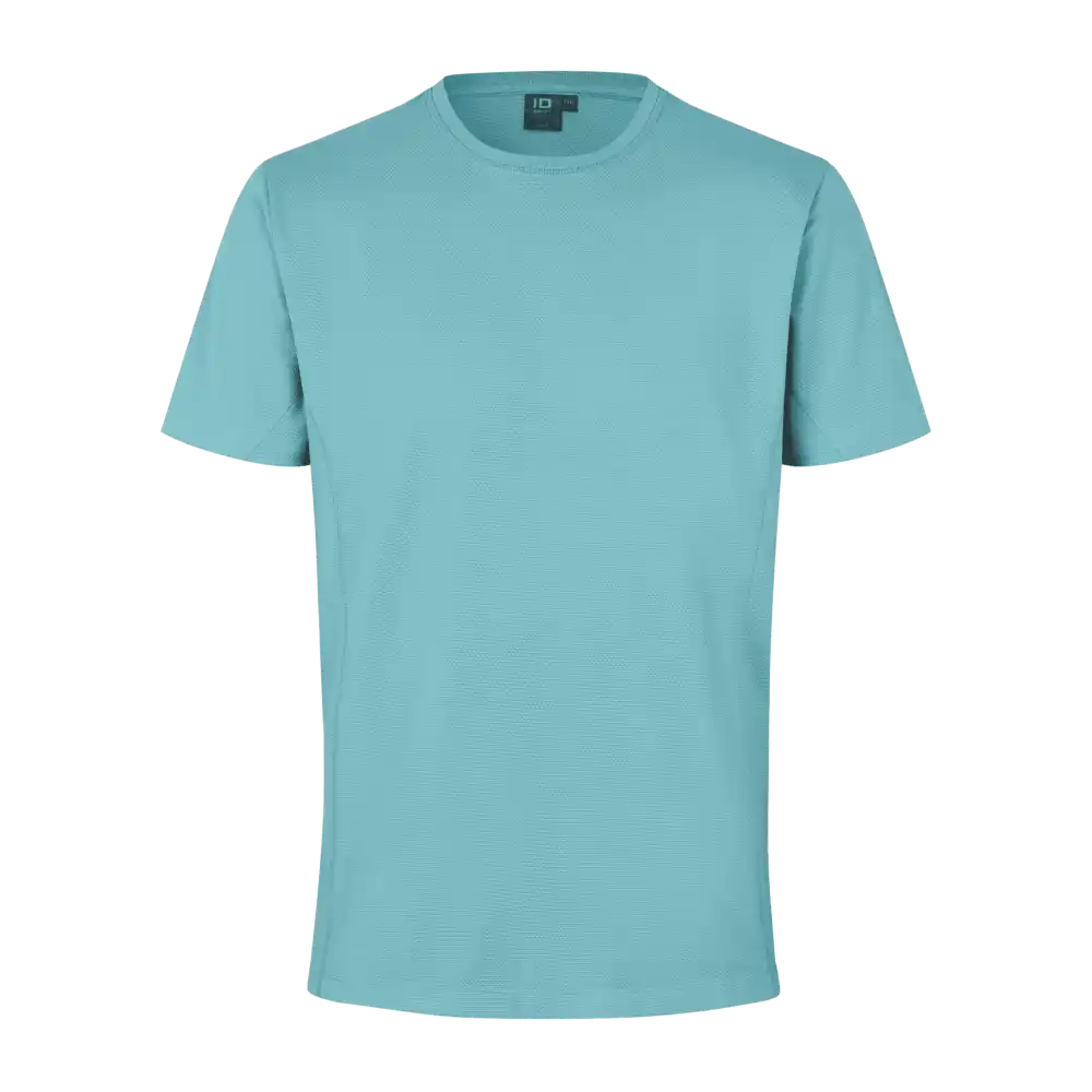 ID® T-shirt Lyocell 0528 Dusty Aqua – pehmeä ja hengittävä miesten T-paita omalla logolla, valmistettu vastuullisesta Lyocell-sekoitteesta