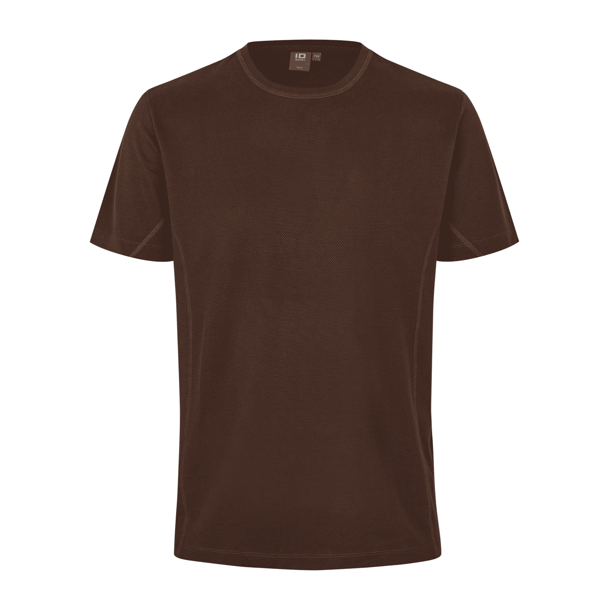 ID® T-shirt Lyocell 0528 Mocca – luonnollinen TENCEL™-T-paita omalla logolla, 60 °C pesun ja rumpukuivauksen kestävä