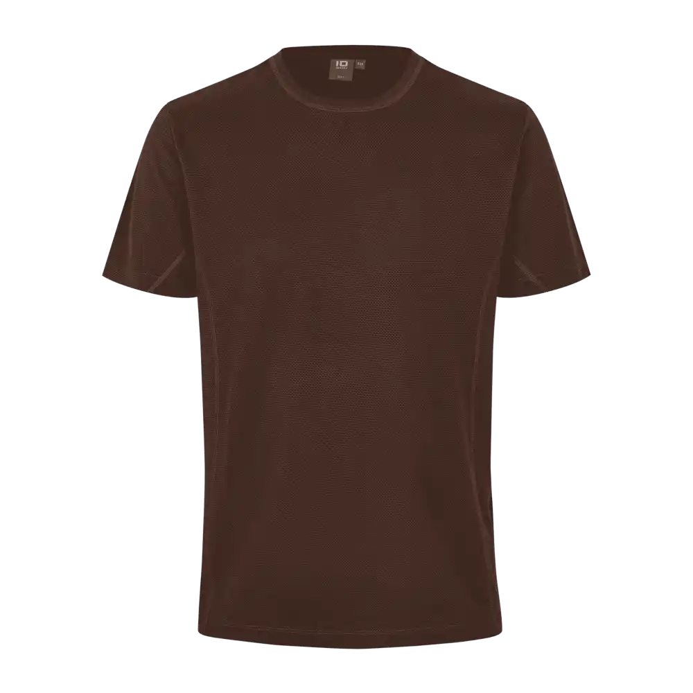 ID® T-shirt Lyocell 0528 Mocca – luonnollinen TENCEL™-T-paita omalla logolla, 60 °C pesun ja rumpukuivauksen kestävä