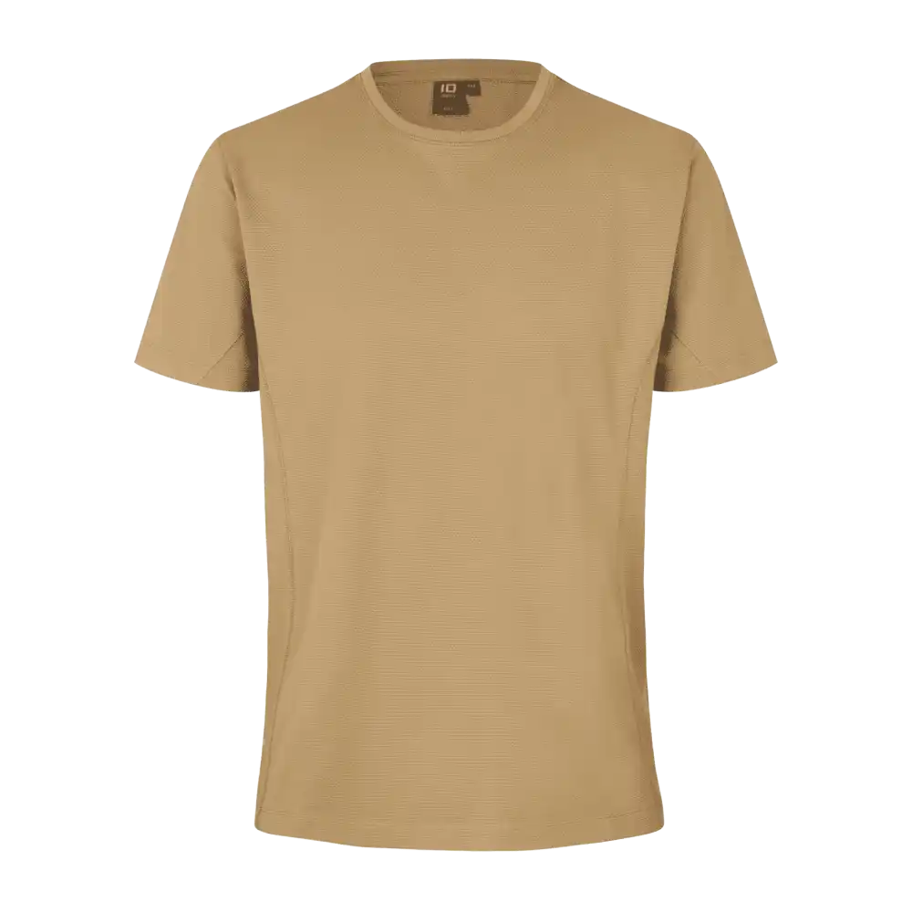 ID® T-shirt Lyocell 0528 Sand – mukava ja joustava miesten T-paita omalla logolla, OEKO-TEX® Recycled ja HACCP-hyväksytty