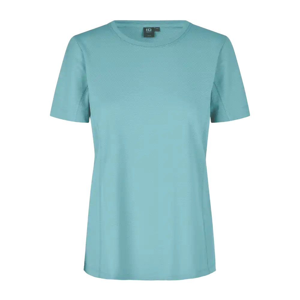 Dusty aqua ID® Lyocell T-shirt 0529 – pehmeä ja ekologinen naisten T-paita painettuna logolla