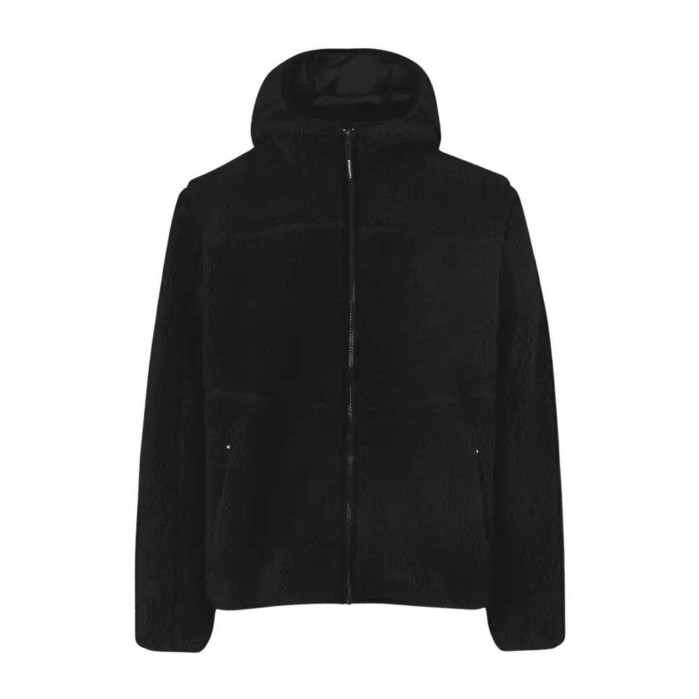 Musta Pile Fleece Jacket miehille – edestä