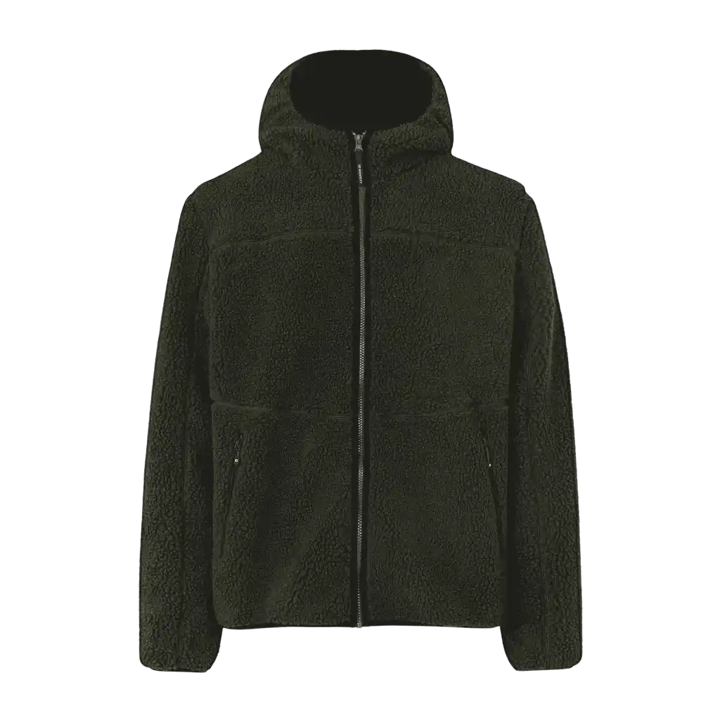 Oliivi Pile Fleece Jacket miehille – edestä