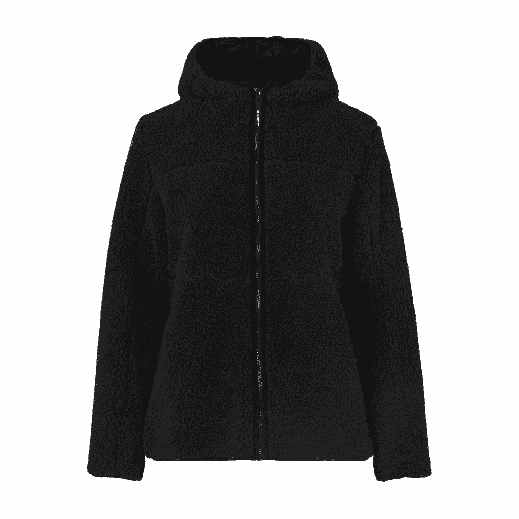 Musta Pile Fleece Jacket naisille – edestä