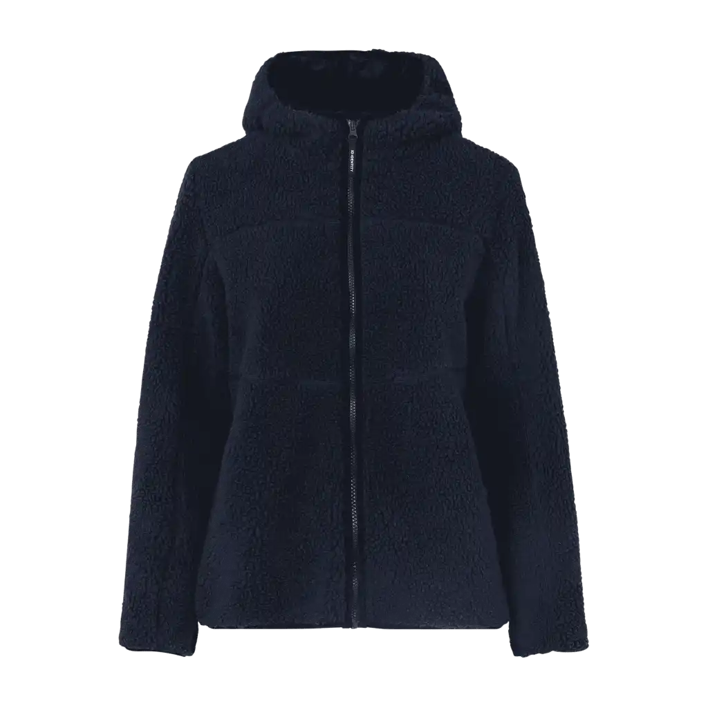 Navy Pile Fleece Jacket naisille – edestä