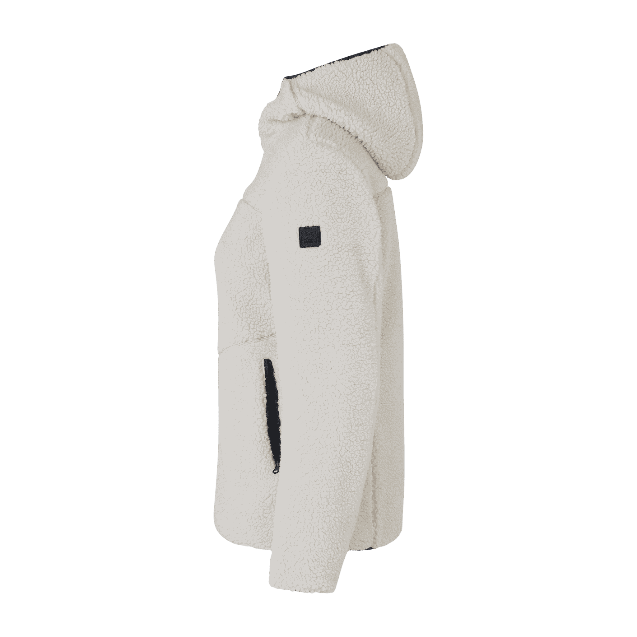 Off white Pile Fleece Jacket naisille – sivulta