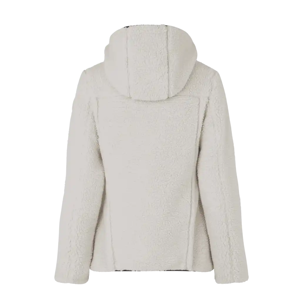 Off white Pile Fleece Jacket naisille – takaa