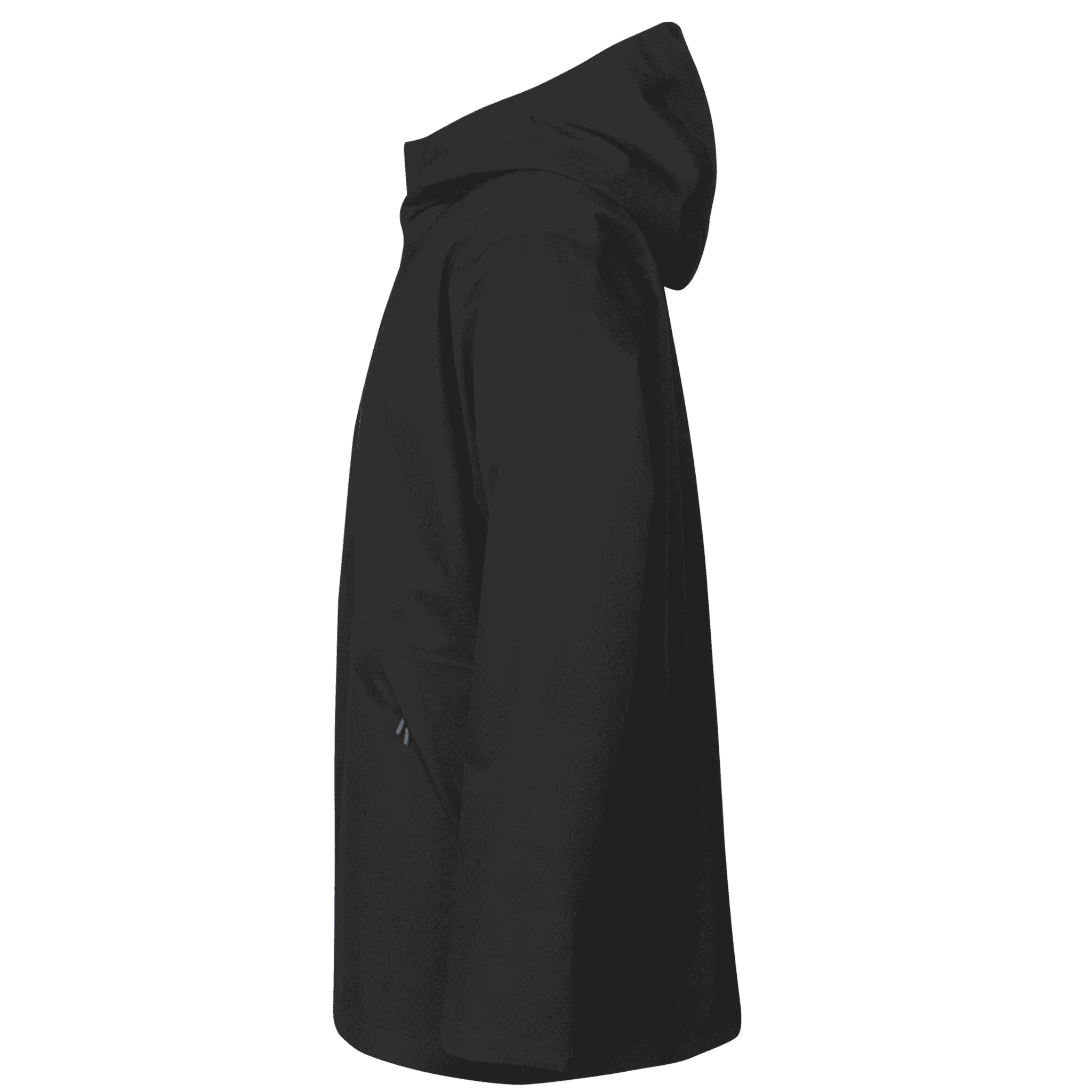 Musta Rain Jacket Performance – sivukuva – vedenpitävä business-takki omalla logolla