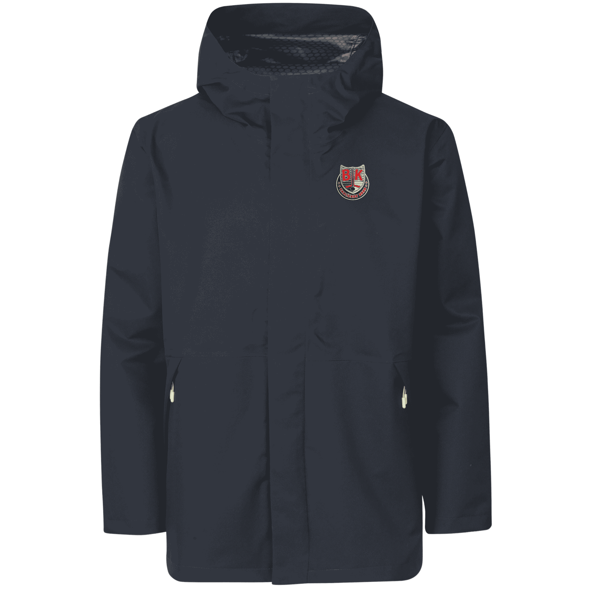 Navy Rain Jacket Performance – takki omalla logolla, water transfer painatus – yrityksille, kaupungeille ja seuroille