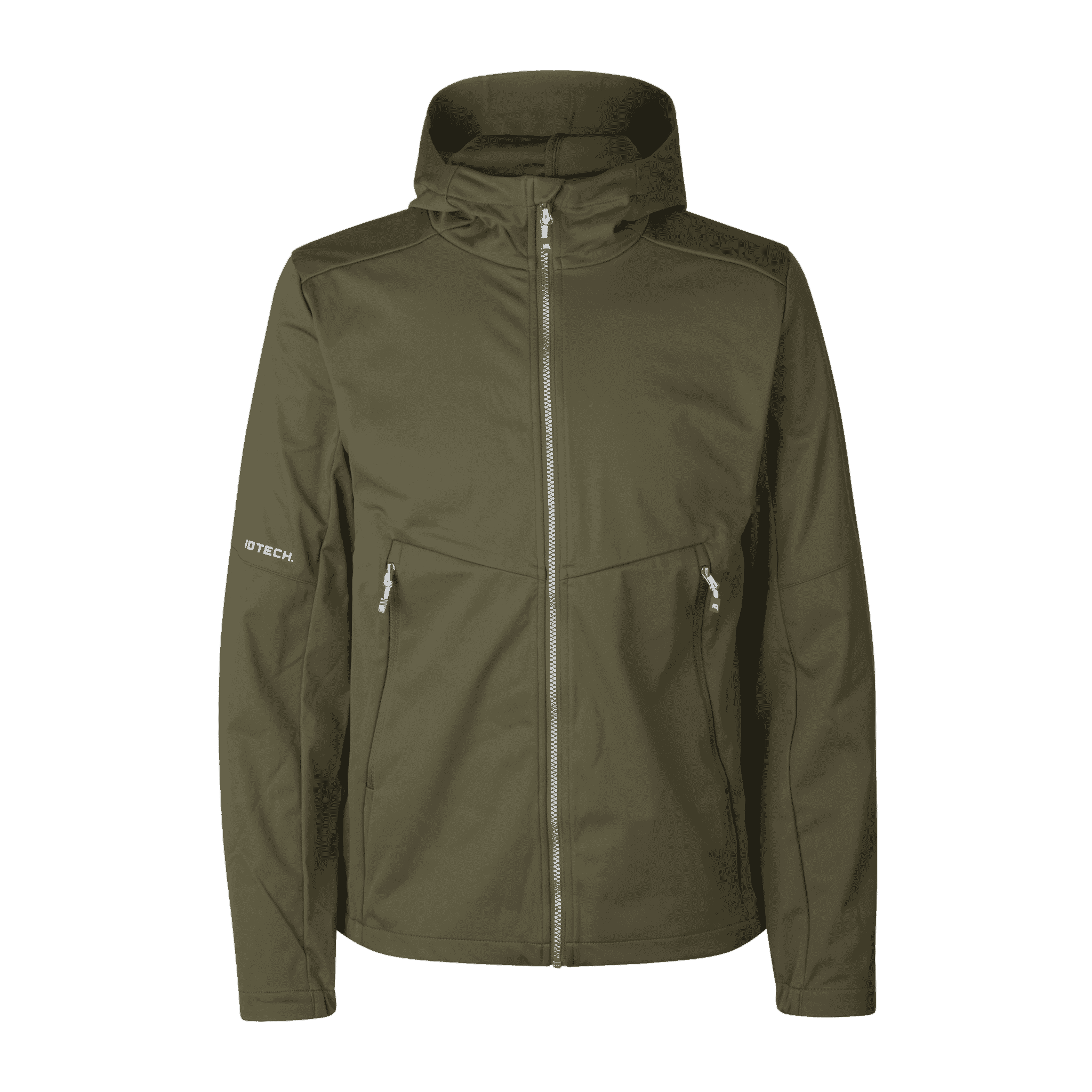 Oliivi softshell takki omalla logolla – yrityksen edustus- ja työvaate (0836)