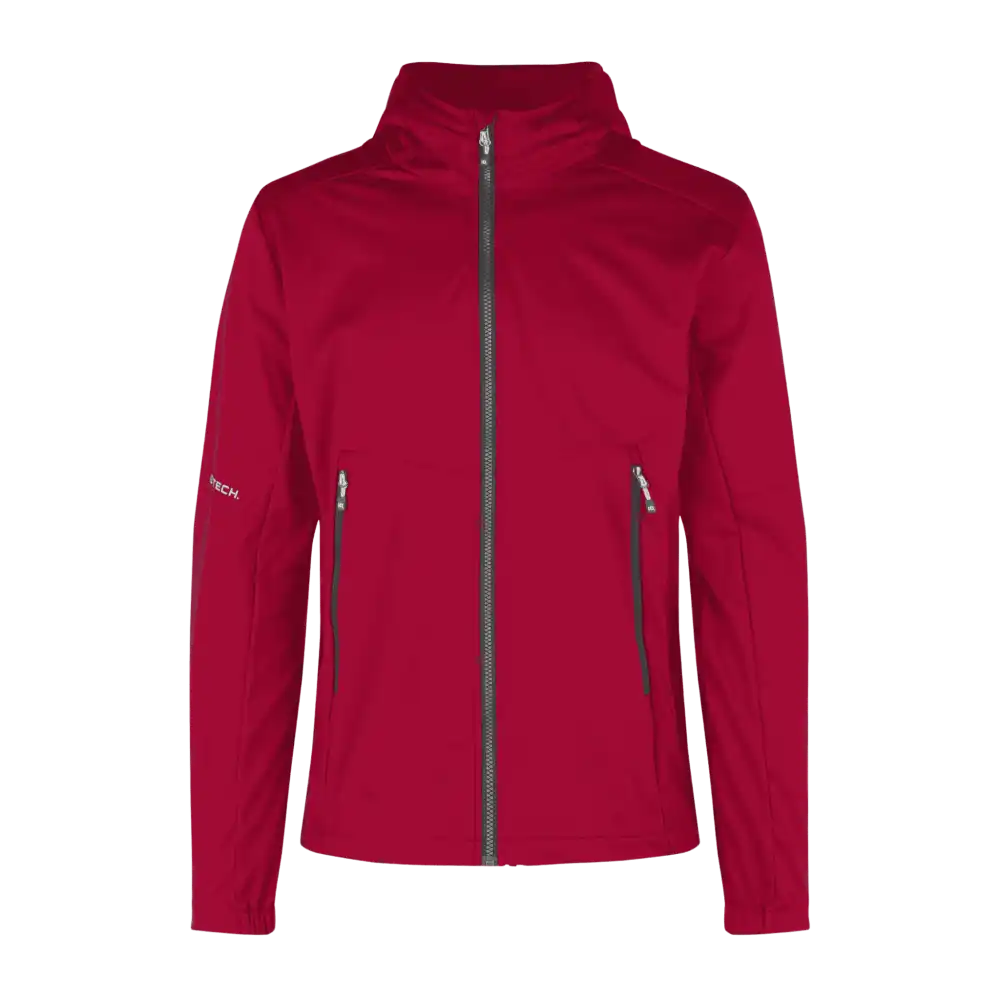 Punainen softshell takki omalla logolla – ID® Soft Shell Light (0836)
