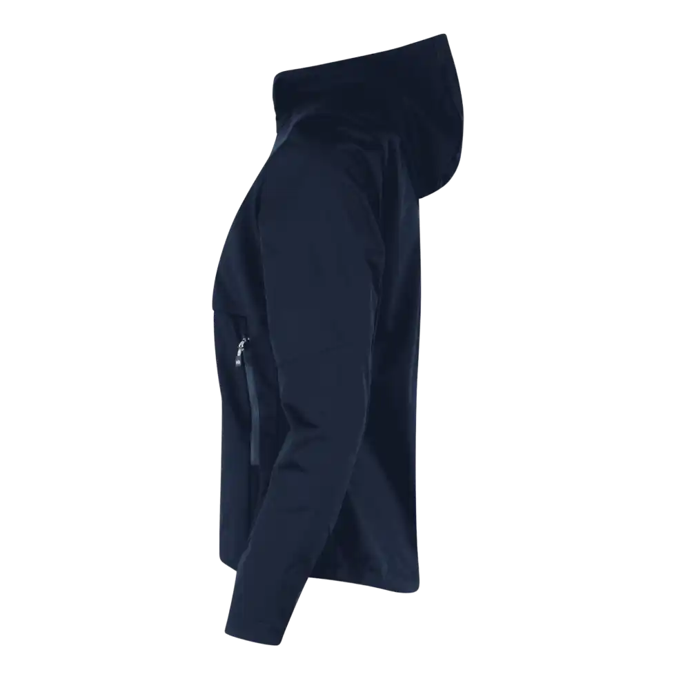 Navy Soft Shell Jacket naisille sivukuva – takki omalla logolla, Colorstop transfer logo rinnassa
