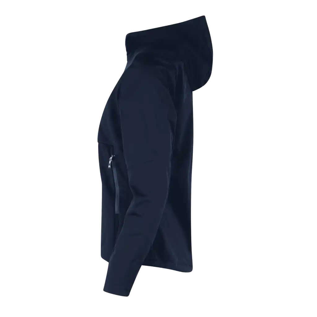 Navy Soft Shell Jacket naisille sivukuva – takki omalla logolla, Colorstop transfer logo rinnassa