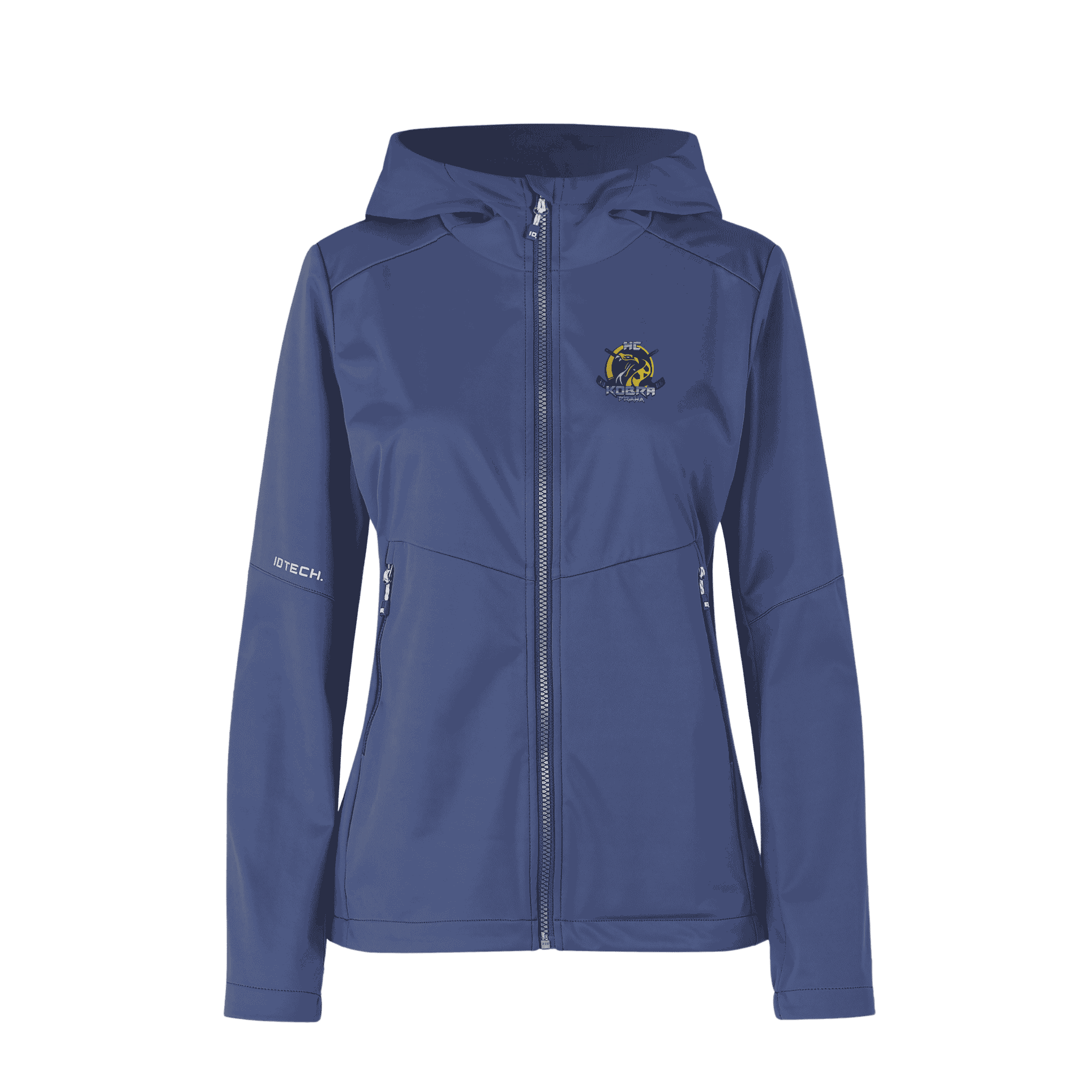 Storm Blue Soft Shell Jacket naisille – takki omalla logolla, Colorstop transfer logo rinnassa