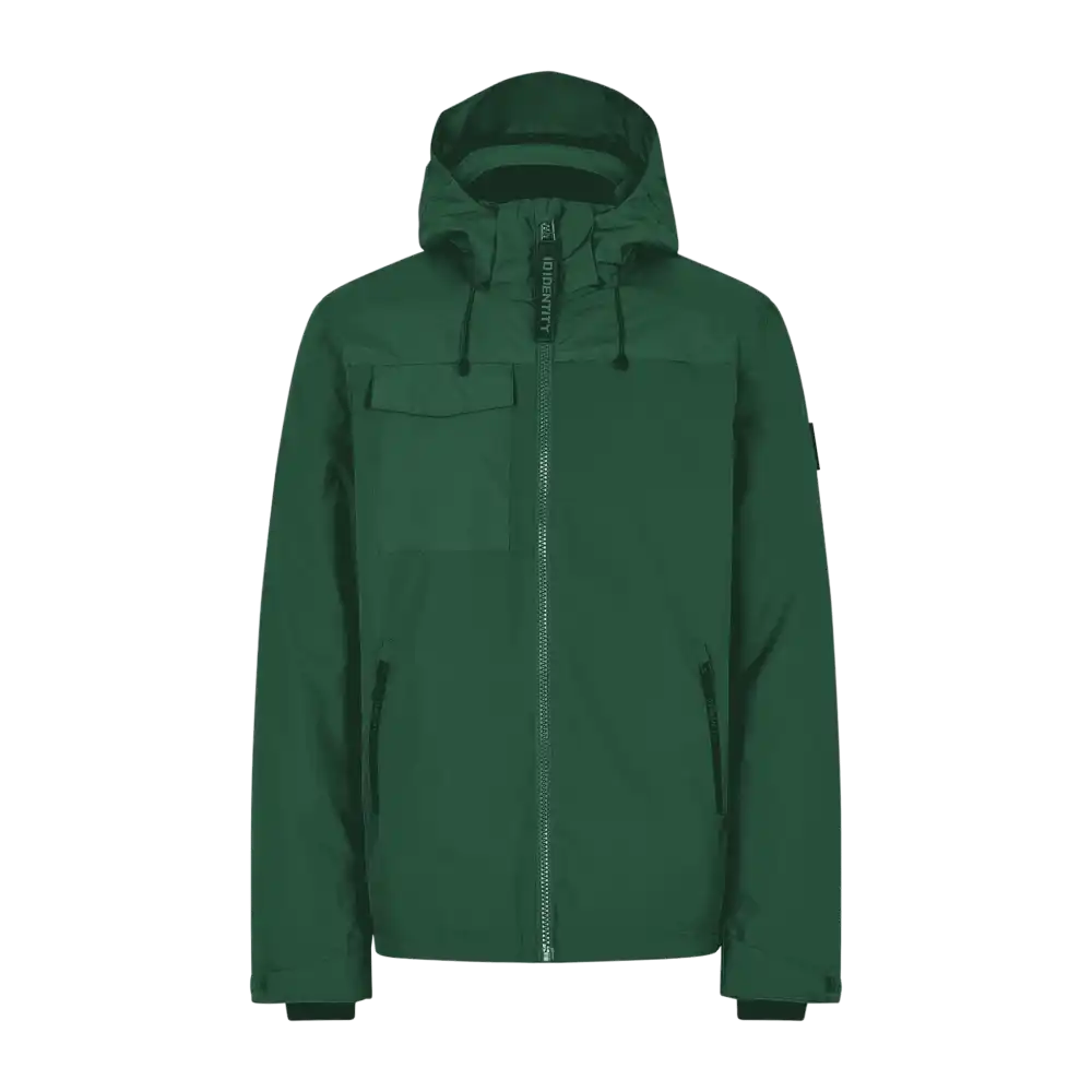 Vihreä Bottle Green Hooded Winter Jacket takki omalla logolla (ID® 0842)