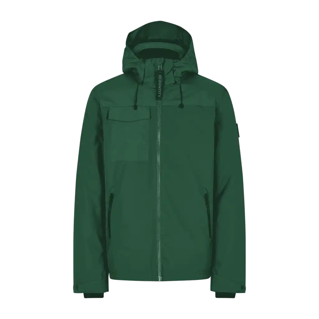 Vihreä Bottle Green Hooded Winter Jacket takki omalla logolla (ID® 0842)