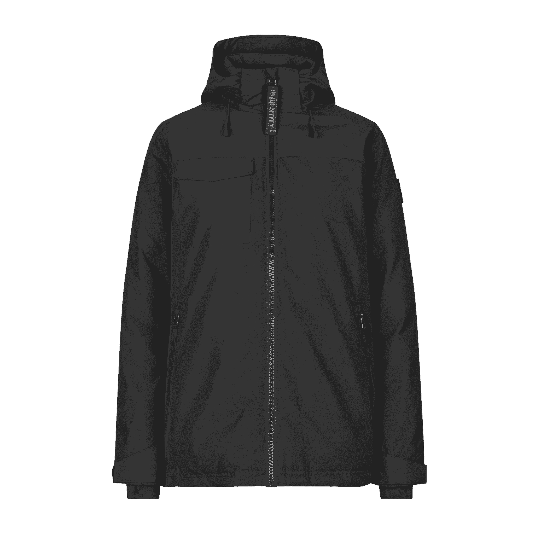 Naisten Hooded Winter Jacket musta – takki omalla logolla