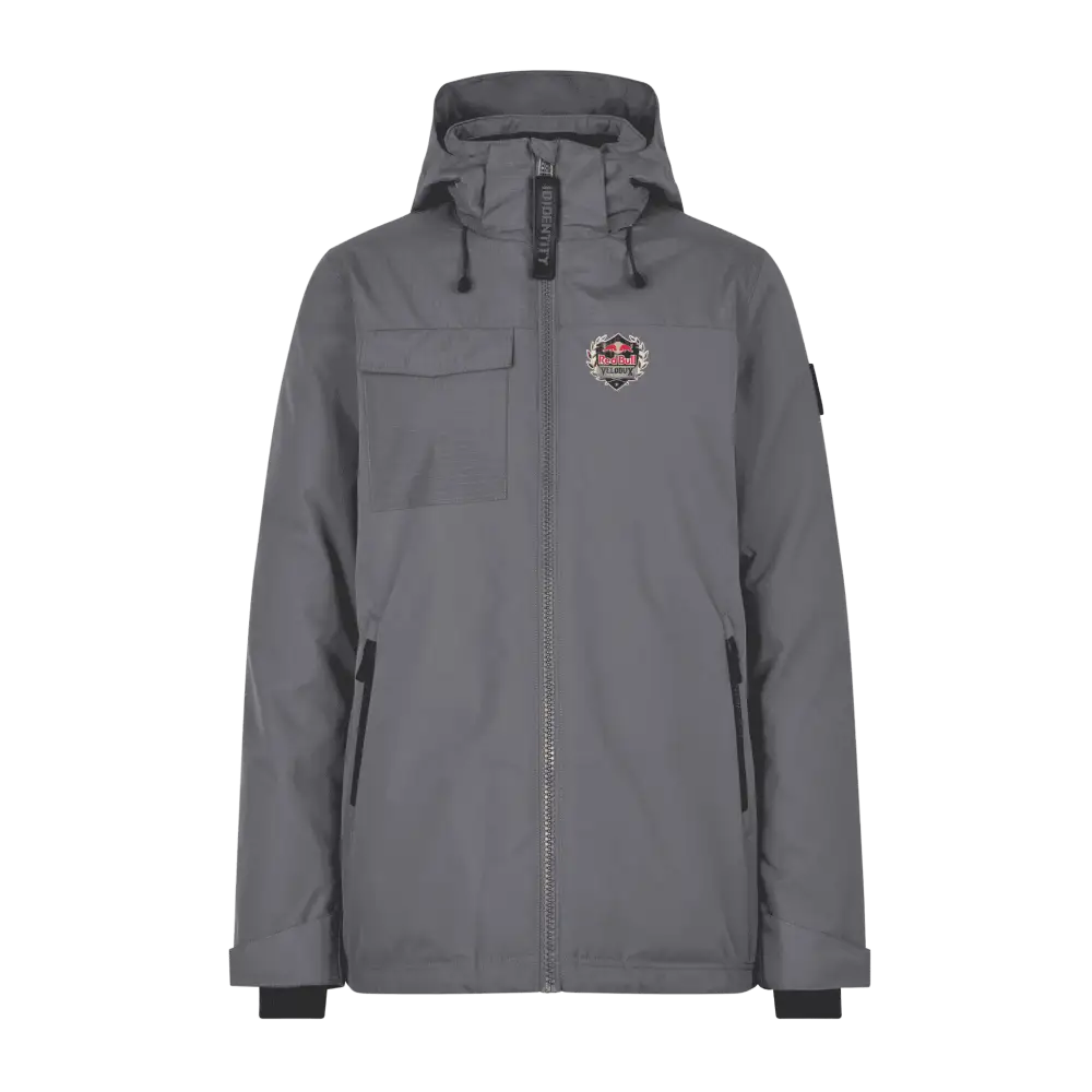 Naisten Hooded Winter Jacket silver grey – takki omalla logolla, water transfer