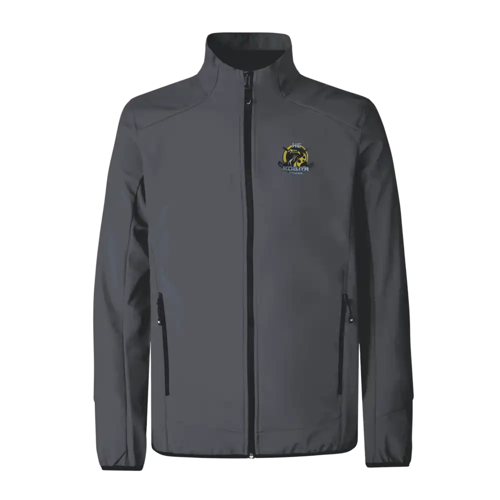 Silver Grey CORE soft shell takki omalla logolla – Colorstop transfer tekniikalla yrityksen logo