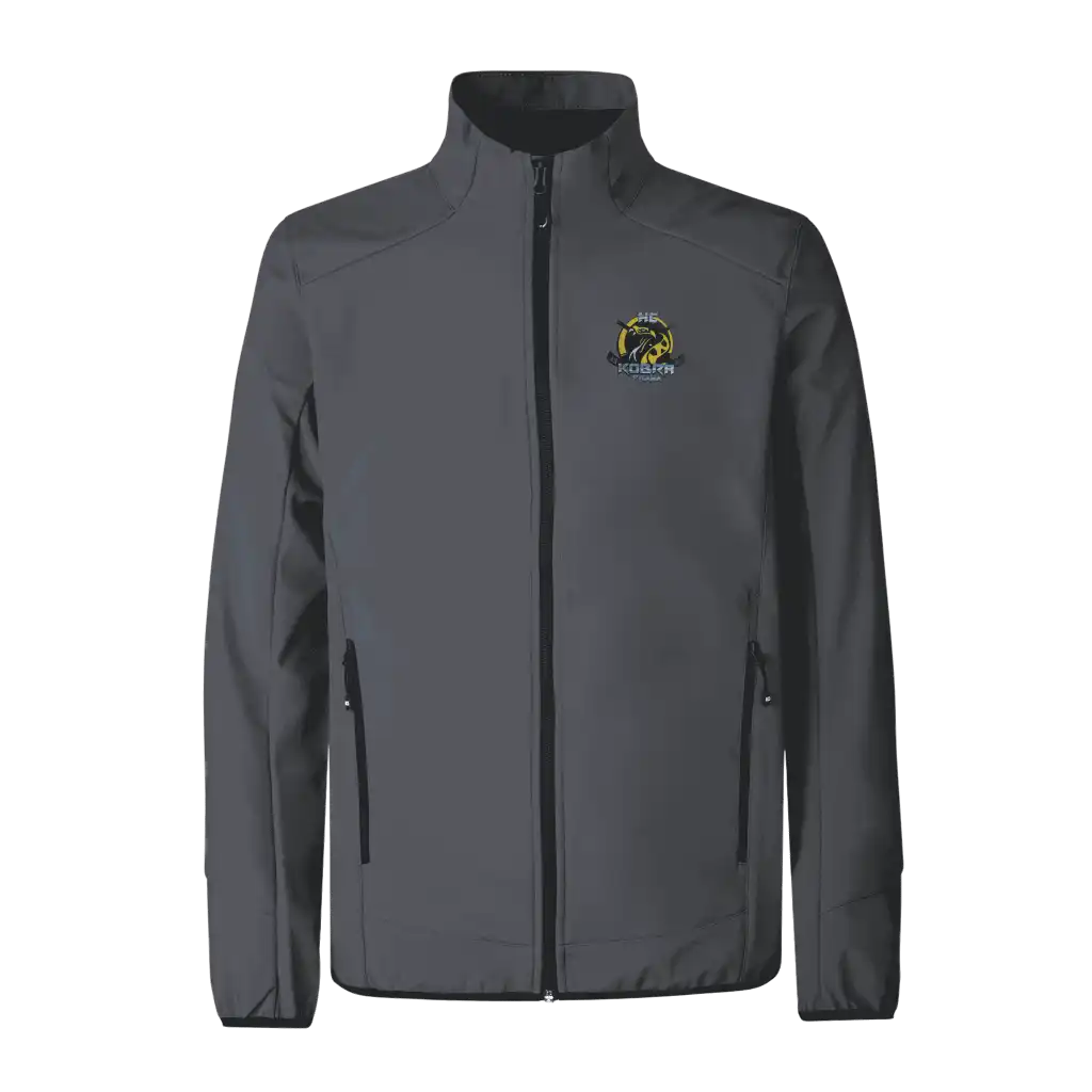 Silver Grey CORE soft shell takki omalla logolla – Colorstop transfer tekniikalla yrityksen logo