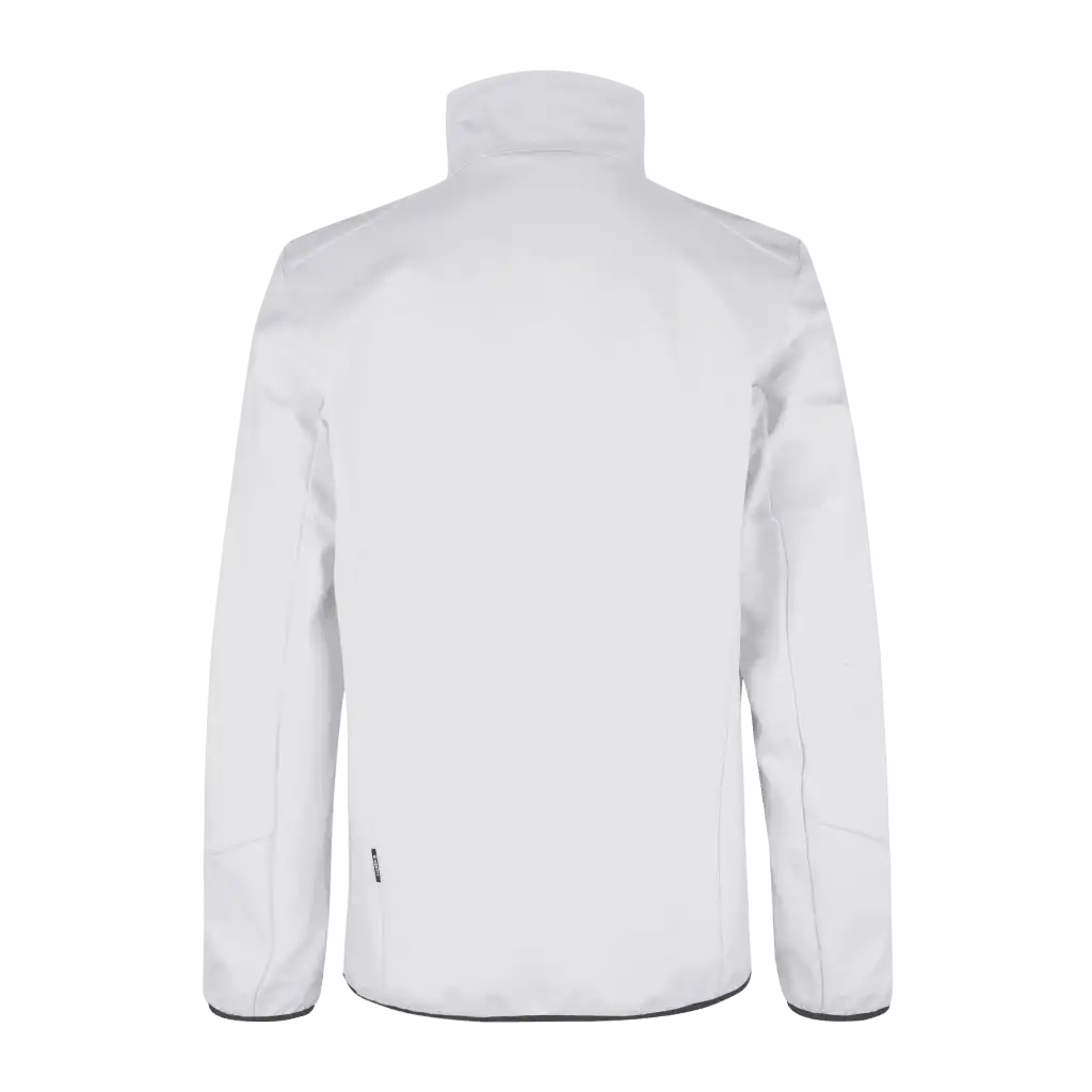 Valkoinen CORE soft shell takki takaa – omalla logolla