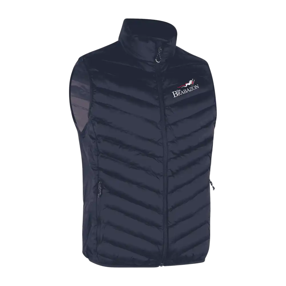 Navy Bodywarmer Stretch liivi omalla logolla – brodeerattu logo rinnassa (0892)