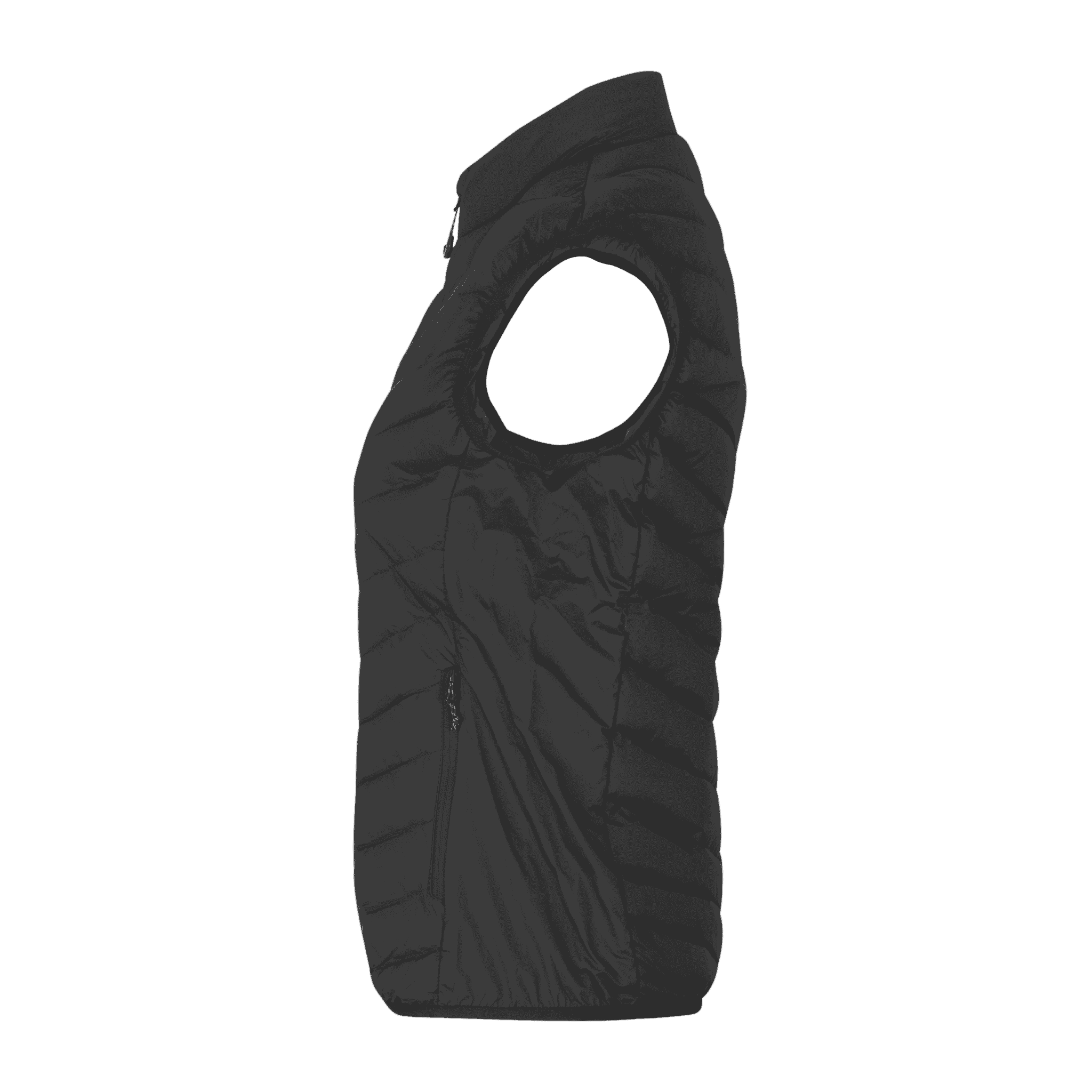 Musta bodywarmer liivi omalla logolla – sivukuva