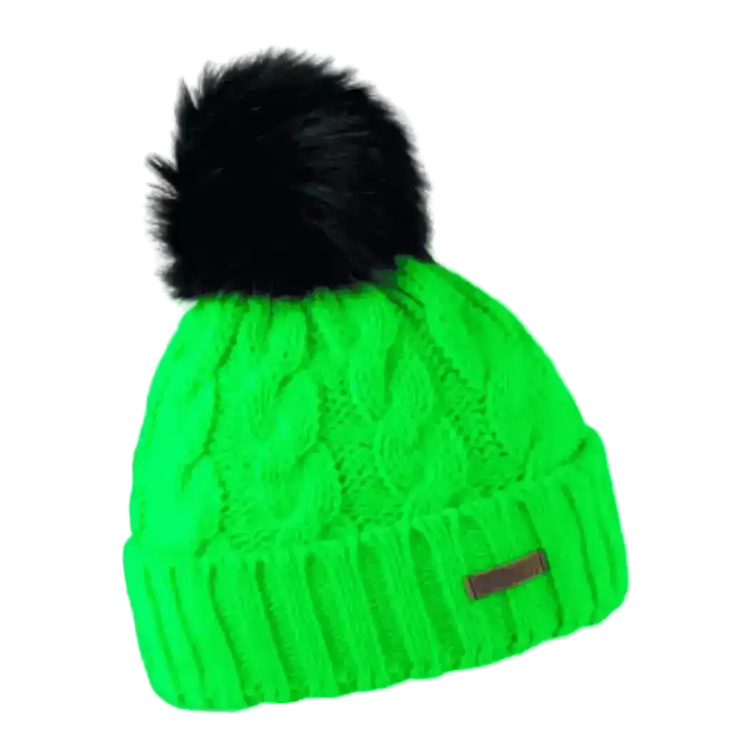 Sabbot Linda Grazy pipo – naisten tupsupipo neon vihreä.