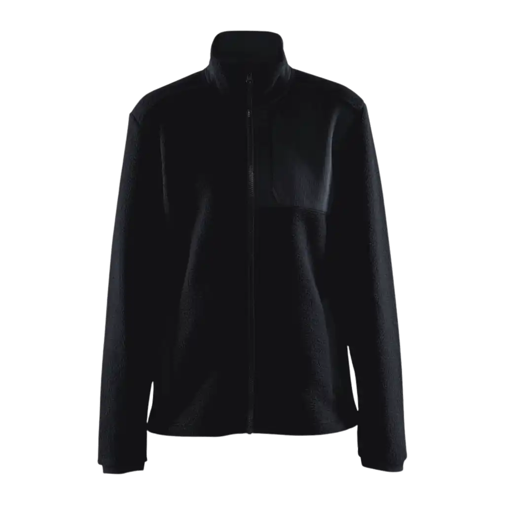 Craft ADV Explore Pile Fleece Jacket W Black – musta naisten teddy-fleecetakki omalla logolla