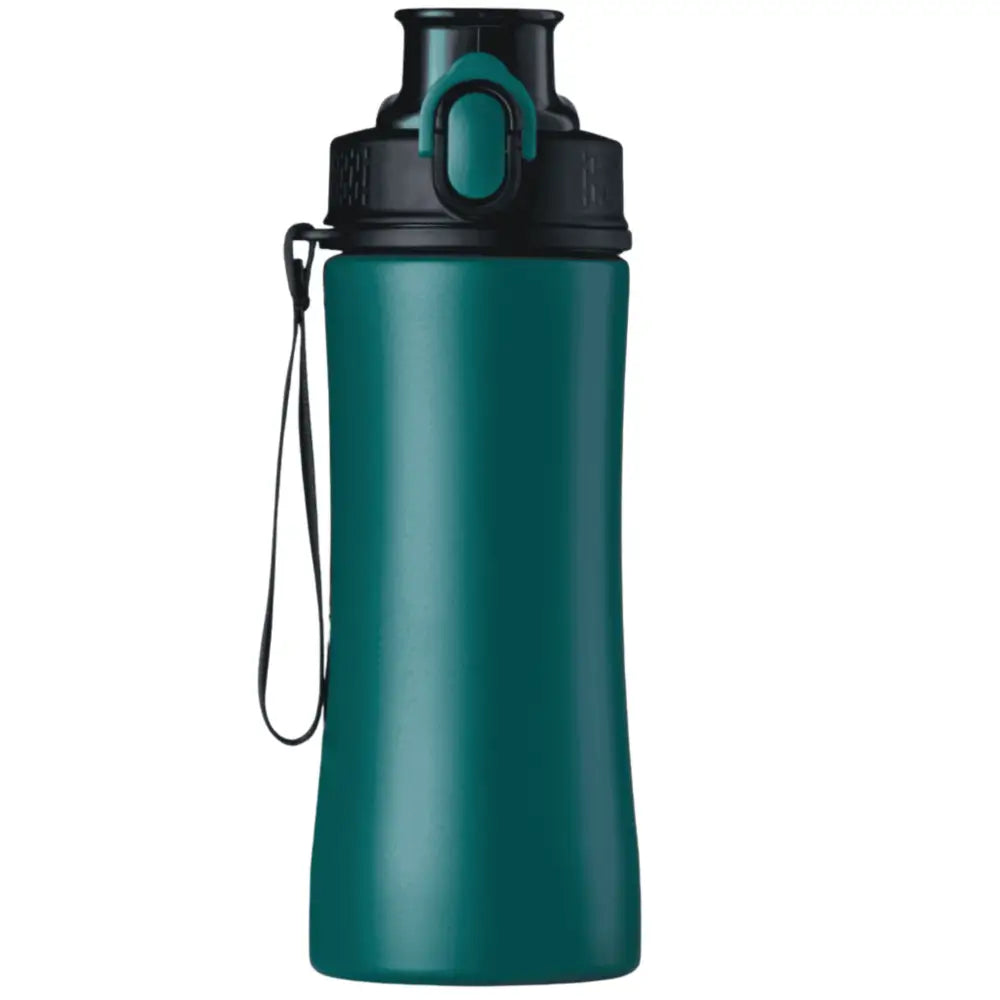Vihreä PRIMO-teräspullo (550 ml) one-click-korkilla – käytännöllinen joululahja