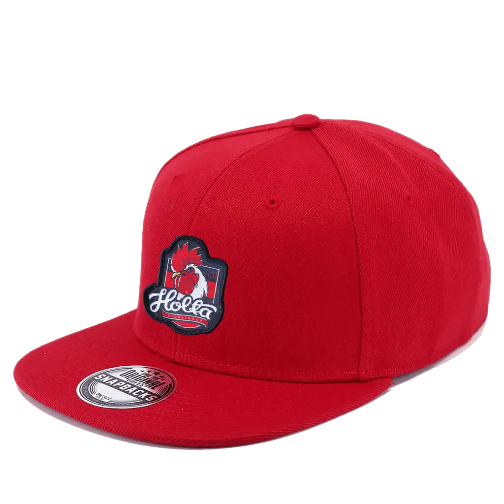 SNAP SOLID Punainen coFEE 2021 snapback lippis logolla – kangasmerkki painettu, ommellaan kiinni