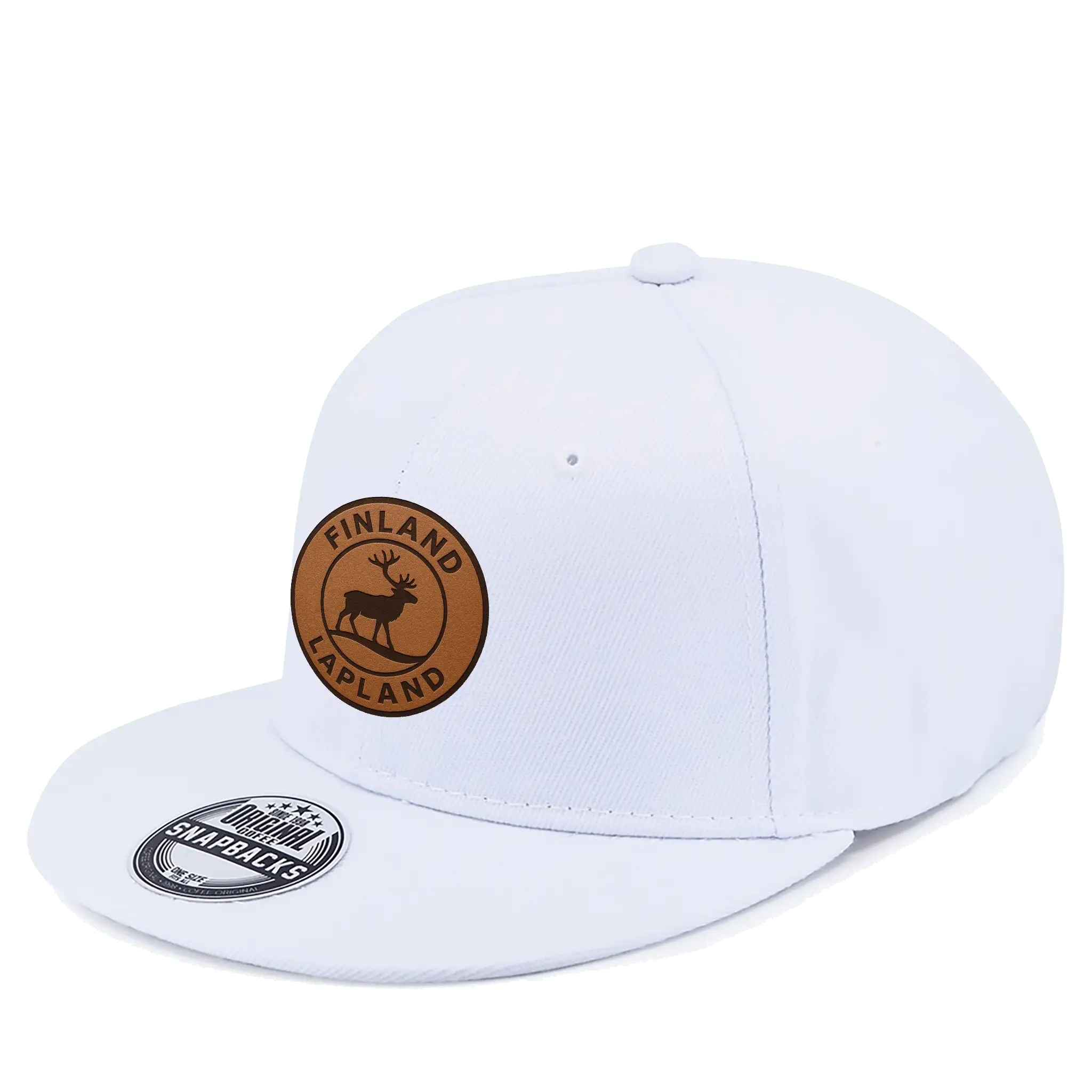 SNAP SOLID coFEE 2021 snapback lippis logolla – Valkoinen, suoralippa, lasermerkattu merkki