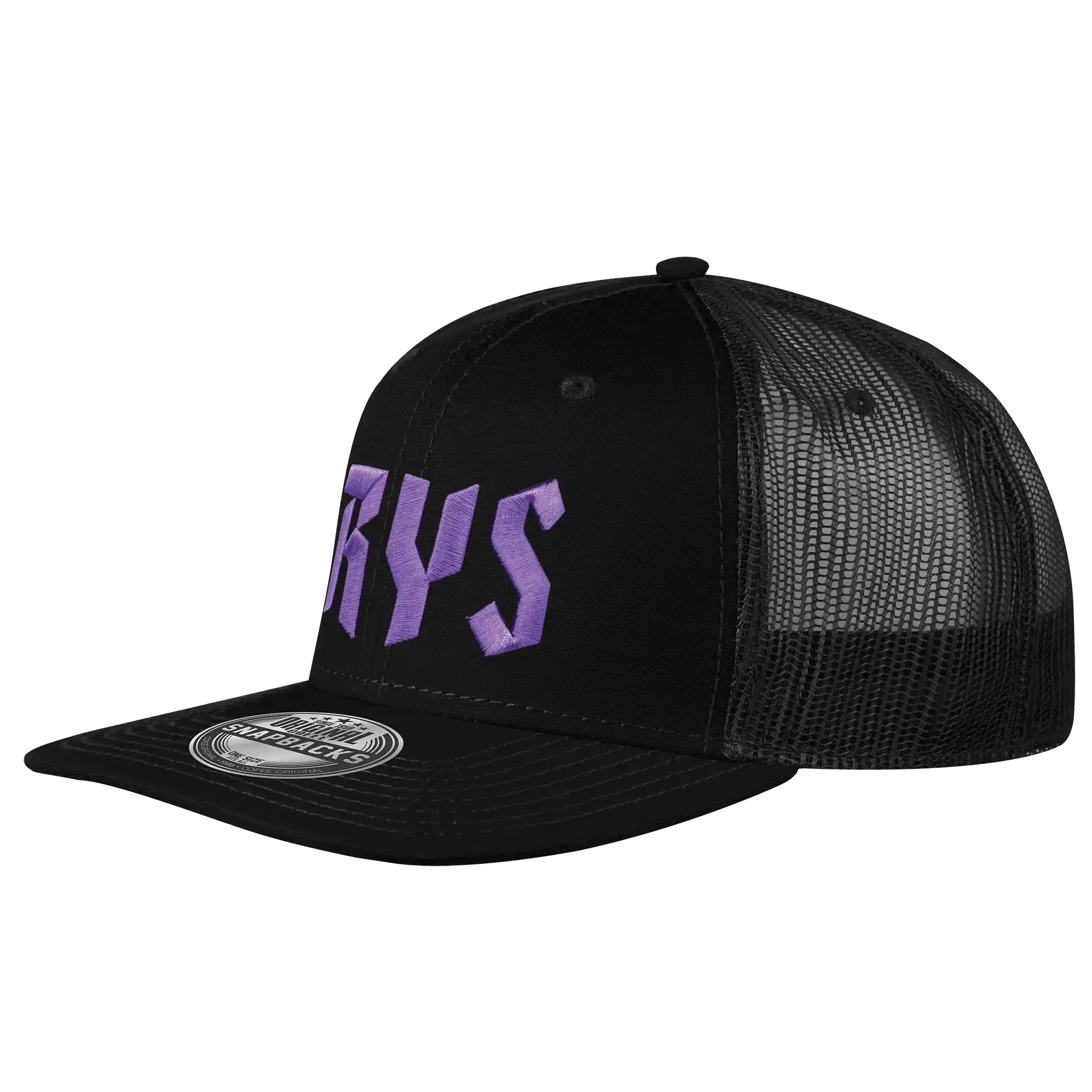 Snap Mesh coFEE 2025 suoralippa musta snapback lippalakki omalla logolla – 3D brodeeraus etupaneelissa