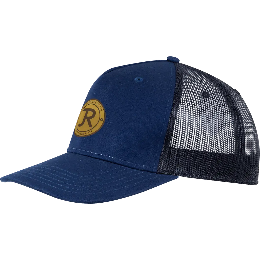 Navy 5 panel ripstop verkkolippis omalla logolla – laser-merkattu nahkamerkki, coFEE 2026