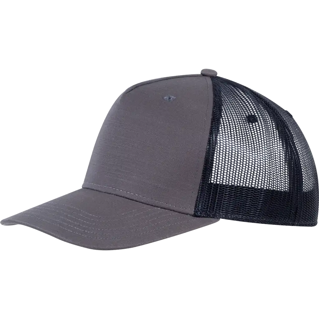 Harmaa 5 panel ripstop verkkolippis – blanco ilman logoa, coFEE 2026