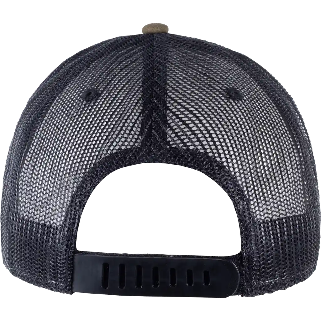  5 Panel lippis omalla logolla kuva takaa rubber velcro.