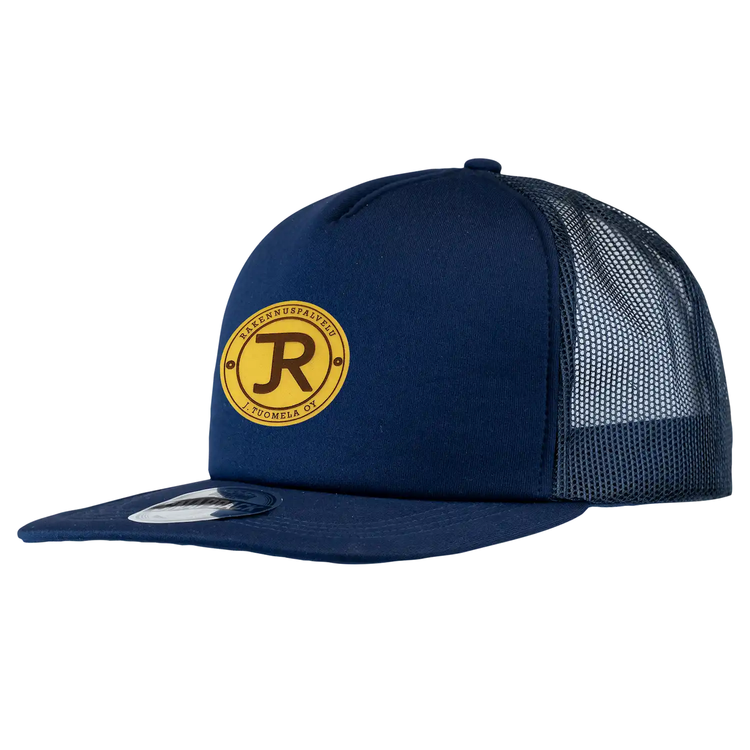 Navy suoralippa trucker lippalakki omalla logolla – laser-merkattu merkki, SNAP TRUCKER coFEE 2029