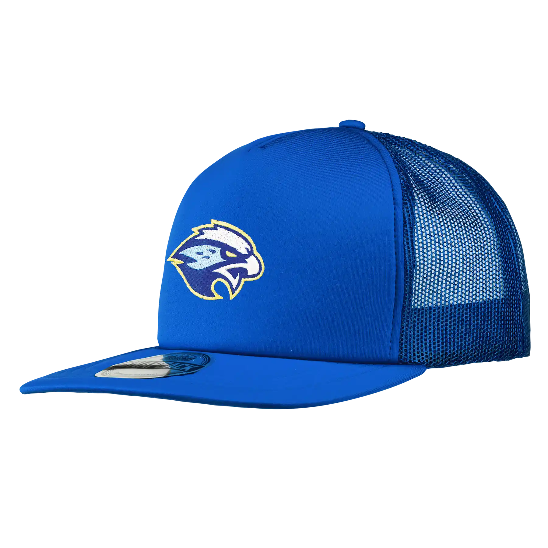 Suoralippa trucker lippalakki omalla logolla – brodeeraus etupaneelissa, SNAP TRUCKER  royal coFEE 2029