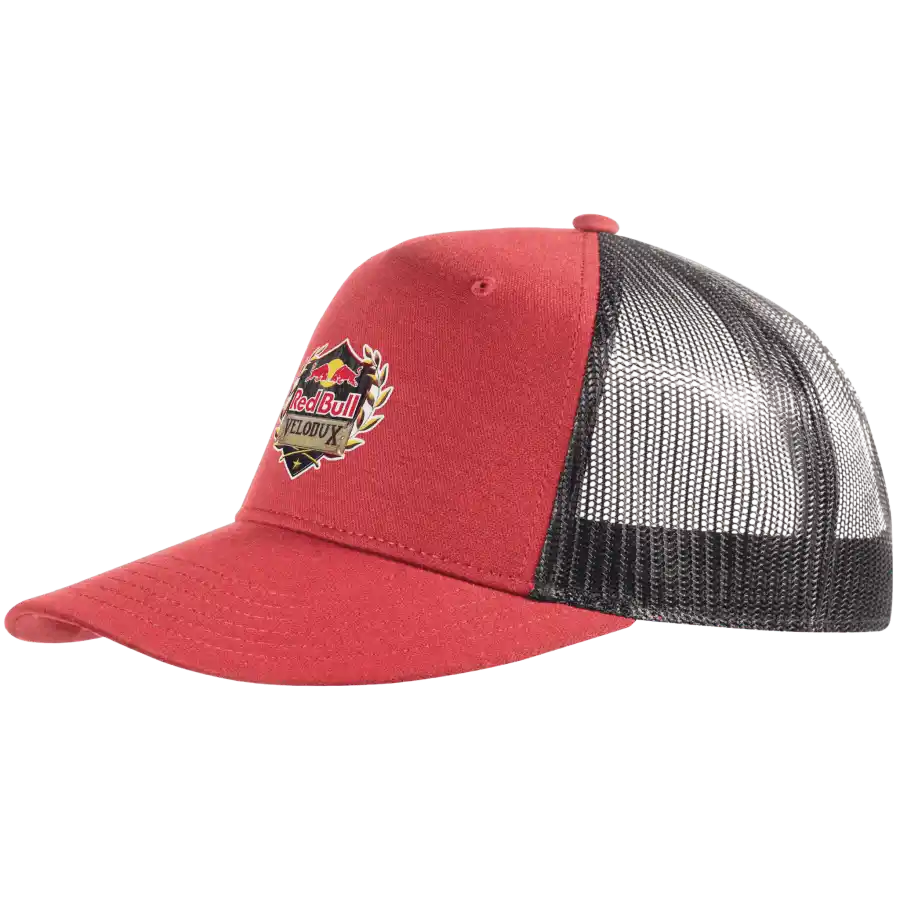 Snap Curved coFEE 2030 5 panel mesh snapback lippis omalla logolla – DTF printing etupaneelissa