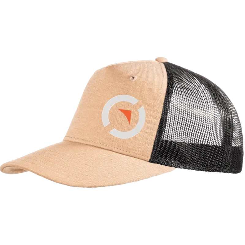Snap Curved coFEE 2030 5 panel mesh snapback lippis omalla logolla – 3D rubber print etupaneelissa