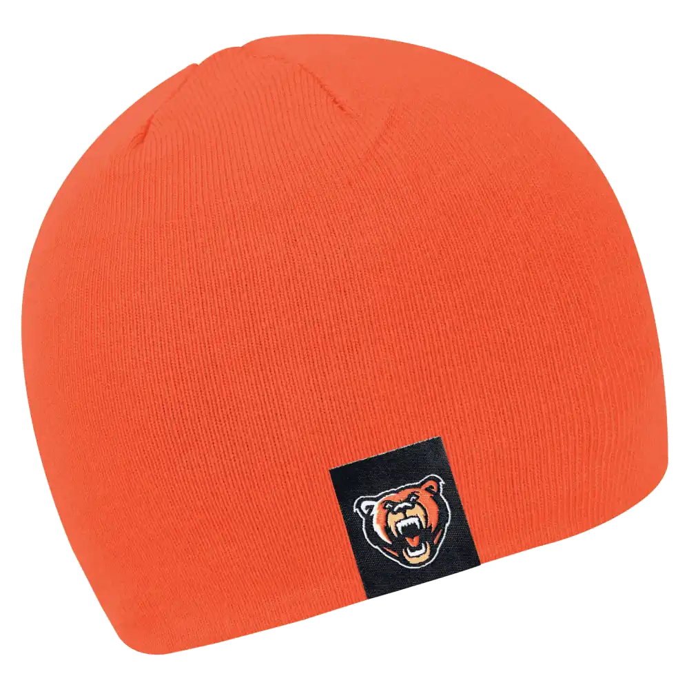 Hunter oranssi Kääntöpipo omalla logolla metsästykseen (coFEE 3007) - Oranssi pipo jossa kangasmerkki logo