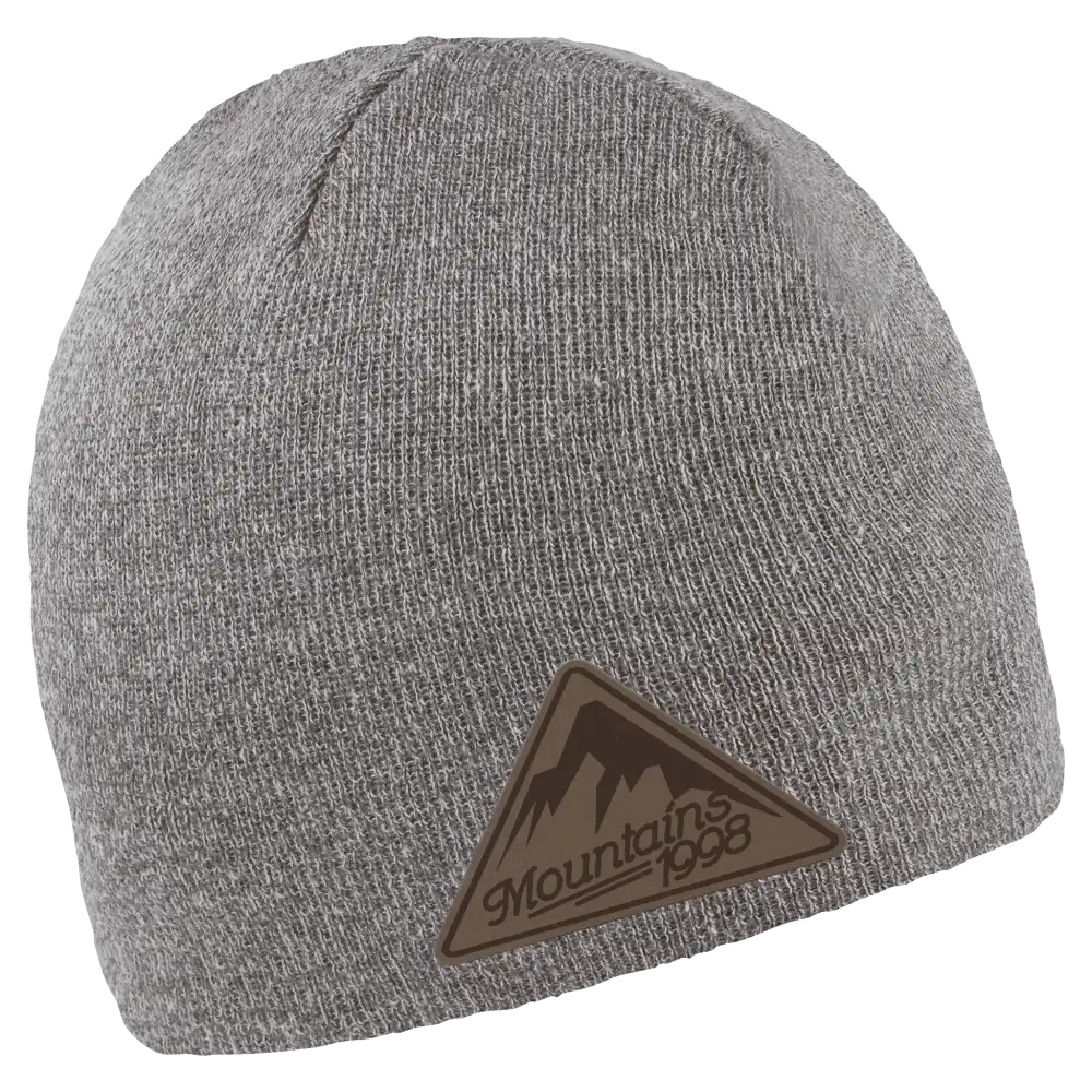 Primary Melange Pipo omalla logolla (coFEE 3009) - Harmaa lasermerkattu nahkalogo